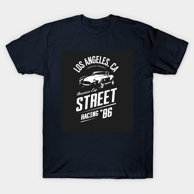 Los Angeles, CA American Cup Street Racing 89 T-Shirt by The Binay Tribal Products